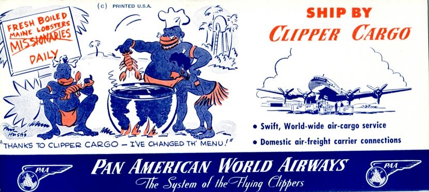1940s A post WWII Clipper Cargo ad promoting service to Africa.